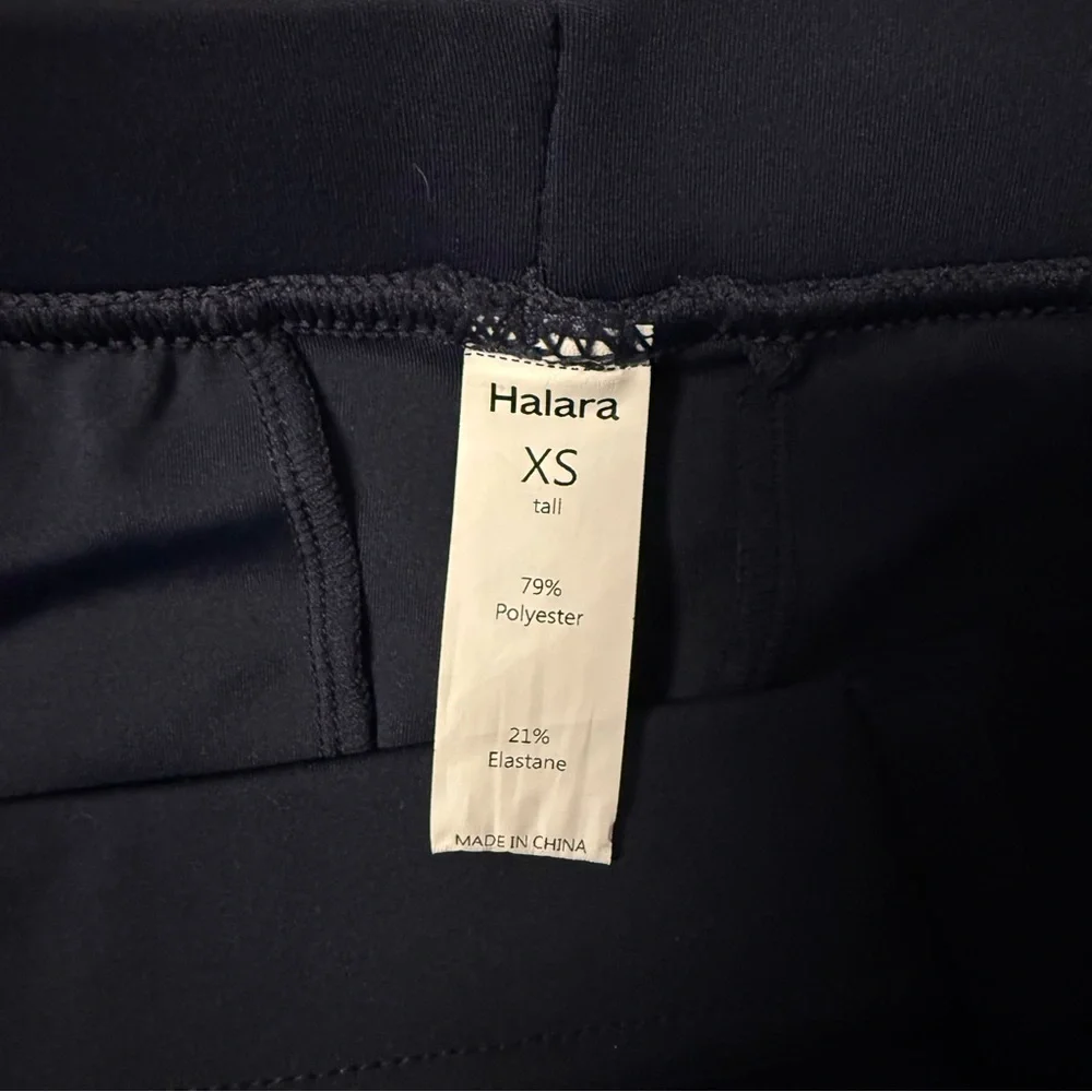 Halara XS Tall Navy Wide Leg Pants 02857107 | High Rise Stretch Dress Trousers - Picture 4 of 8